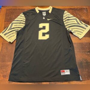 Wake Forest Demon Deacons Nike Football Jersey #2 Black Gold Men Large Preowned